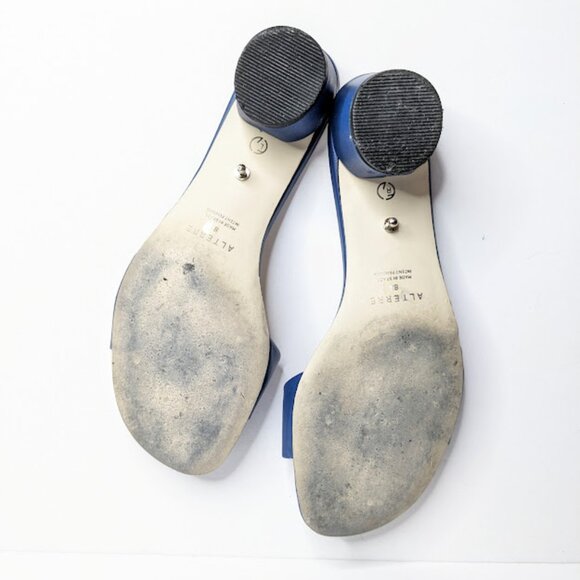 Alterre Interchangeable Navy Blue Sandal Womens 8 Leather Strappy Casual Comfort - Picture 9 of 9